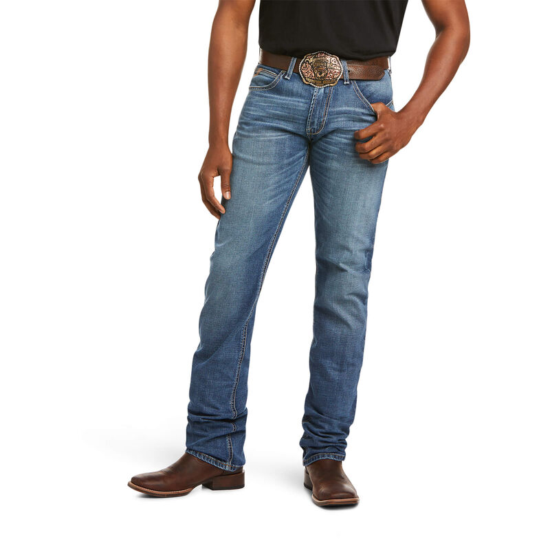 Ariat Jeans Herren - M4 Low Rise Stretch Novato Straight Cut Blau ( DZQXA-3120 )